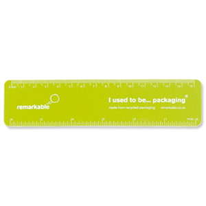 Remarkable Recycled Flexi Ruler 15cm Lime Green Ref 7201-4103-505 [Pack 5]