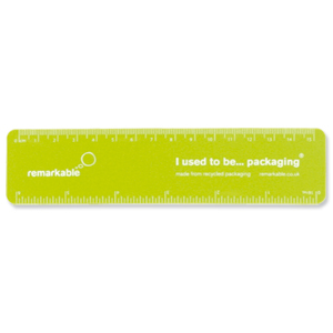 Remarkable Recycled Flexi Ruler 15cm Lime Green Ref 7201-4103-505 [Pack 5] Ident: 72X