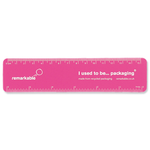 Remarkable Recycled Flexi Ruler 15cm Pink Ref 7201-4103-508 [Pack 5] Ident: 72X