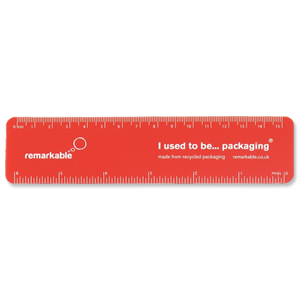 Remarkable Recycled Flexi Ruler 15cm Red Ref 7201-4103-510 [Pack 5]