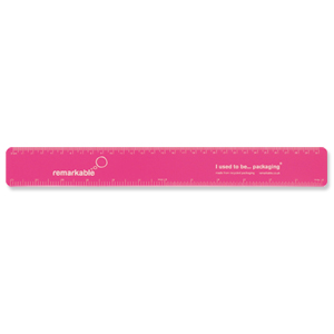 Remarkable Recycled Flexi Ruler 30cm Pink Ref 7201-4113-508 [Pack 5]