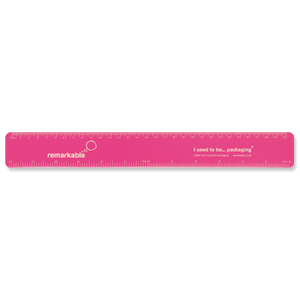 Remarkable Recycled Flexi Ruler 30cm Pink Ref 7201-4113-508 [Pack 5] Ident: 72X