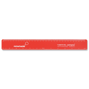 Remarkable Recycled Flexi Ruler 30cm Red Ref 7201-4113-510 [Pack 5] Ident: 72X