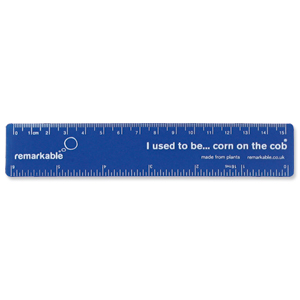 Remarkable Biodegradable Ruler 15cm Blue Ref 7201-4100-002 [Pack 5] Ident: 72X