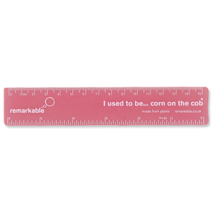 Remarkable Biodegradable Ruler 15cm Pink Ref 7211-4100-008 [Pack 5] Ident: 72X