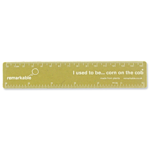 Remarkable Biodegradable Ruler 15cm Yellow Ref 7211-4100-012 [Pack 5] Ident: 72X