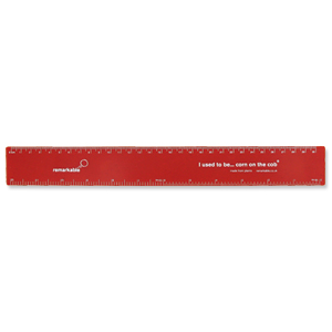 Remarkable Biodegradable Ruler 30cm Red Ref 7211-4110-010 [Pack 5] Ident: 72X