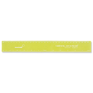 Remarkable Biodegradable Ruler 30cm Yellow Ref 7211-4110-012 [Pack 5] Ident: 72X