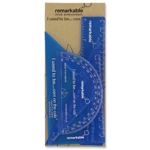 Remarkable Biodegradable Geometry Set Blue