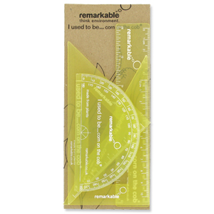 Remarkable Biodegradable Geometry Set Yellow