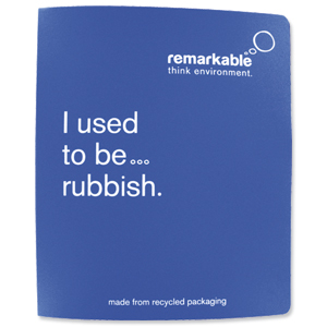 Remarkable Recycled Packaging Ring Binder 2 O-Ring Size 25mm A4 Blue [Pack 10] Ident: 72X