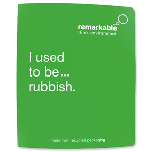 Remarkable Recycled Packaging Ring Binder 2 O-Ring Size 25mm A4 Green [Pack 10] Ident: 72X