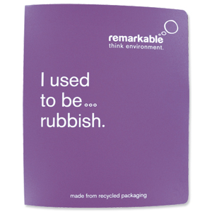 Remarkable Recycled Packaging Ring Binder 2 O-Ring Size 25mm A4 Purple [Pack 10] Ident: 72X
