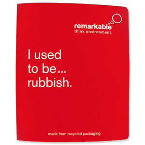 Remarkable Recycled Packaging Ring Binder 2 O-Ring Size 25mm A4 Red [Pack 10] Ident: 72X