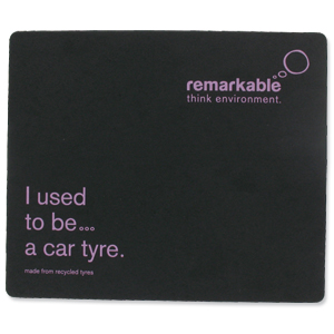 Remarkable Recycled Tyre Mouse Mat Black/Purple [Pack 10] Ident: 72X
