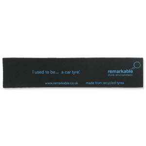Remarkable Recycled Tyre Fringed Bookmark Black/Blue [Pack 5] Ident: 72X