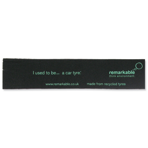 Remarkable Recycled Tyre Fringed Bookmark Black/Green [Pack 5] Ident: 72X