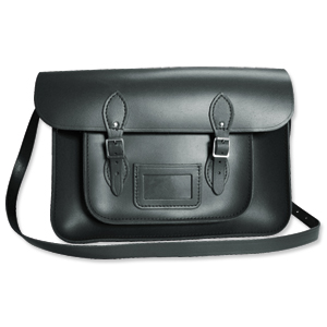 Remarkable Recycled Leather Satchel 15inch Grey Ident: 72X