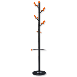 GLO Coat Stand Tubular Steel Black/Orange Ident: 216X