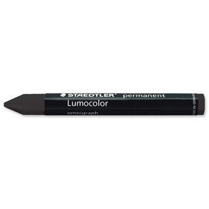 Staedtler 236 Lumocolor Omnigraph Marking Crayons Indelible Smudgeproof Black Ref 2369 [Pack 12]