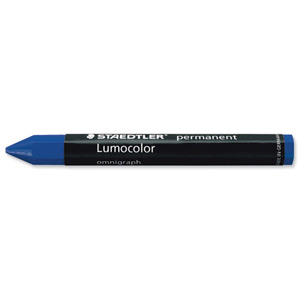Staedtler 236 Lumocolor Omnigraph Marking Crayons Indelible Smudgeproof Blue Ref 2363 [Pack 12] Ident: 94E
