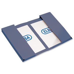 Elba Twin Pocket Document Wallet 250gsm Capacity 2x28mm Foolscap Blue Ref 100090260 [Pack 25]
