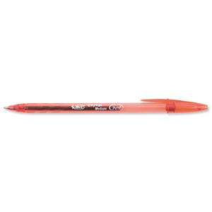 Bic Cristal V2 Rollerball Pen Gel Ink 0.7mm Tip 0.5mm Line Red Ref 8438871 [Pack 20]