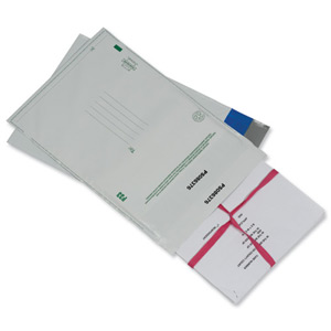 PostSafe Security Envelopes Tamper-evident Numbered Double-peel and Seal Opaque C4+ Ref P33S [Pack 20] Ident: 129B