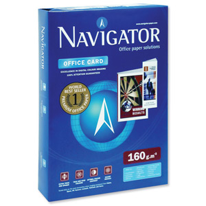 Navigator Office Premium Card High Quality 160gsm A4 Bright White Ref NOC1600001 [250 Sheets] Ident: 17D