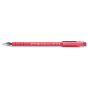 Paper Mate Flexgrip Ultra Ball Point Pen Medium 1.0mm Tip 0.4mm Line Red Ref S0190133 [Pack 12] Ident: 82C