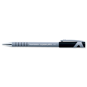 Paper Mate Flexgrip Ultra Ball Point Pen Fine 0.8mm Tip 0.3mm Line Black Ref S0190053 [Pack 12] Ident: 82C