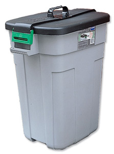 Dustbin Polypropylene with Easy Grip Handle 90 Litres