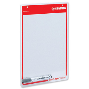 Stabilo Memo Board Drywipe with Pen in Holder A4 Ref 4218 Ident: 261E