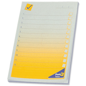 Post-it To Do List Pad 149x102mm Ref 7691/7667 [Pack 12] Ident: 64D