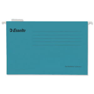 Esselte Pendaflex Suspension File Kraft V-Base 15mm Square 30mm A4 Blue Ref 90311 [Pack 25] Ident: 209A