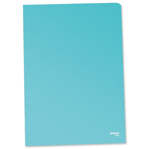 Esselte Copy-safe Folder Plastic Cut Flush A4 Blue Ref 54835/54837 [Pack 100] Ident: 185C