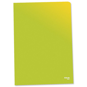 Esselte Copy-safe Folder Plastic Cut Flush A4 Green Ref 54838 [Pack 100] Ident: 185C