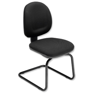 Trexus Plus Cantilever Visitors Chair Back H400mm Seat W460xD450xH470mm Black Ident: 395D