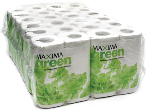 Maxima Green Toilet Roll 2-Ply 320 Sheets White Ref VMA320 [Pack 36] Ident: 603A