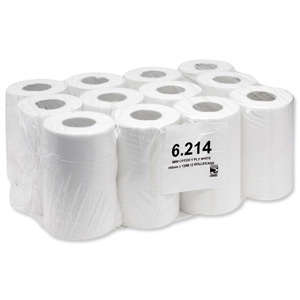 Enigma Centre-feed Roll Hand Towel Mini Single Ply 130m White Ref VMAX4681 [Pack 12] Ident: 599F