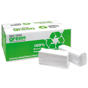 Maxima Green Hand Towels C-fold 2-Ply 120 Sheets White Ref VMAX5052 [Pack 20] Ident: 599E