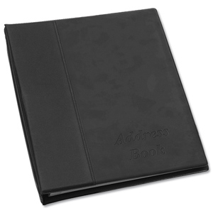 Telephone Index Book Binder with Matching A-Z Index and 20 Sheets A4 Black