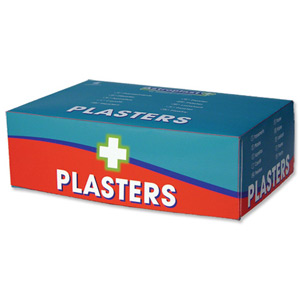 Wallace Cameron First-Aid Kit Blue Detectable Plasters 3 Assorted Sizes Oblong Ref 1214037 [Pack 150] Ident: 536A