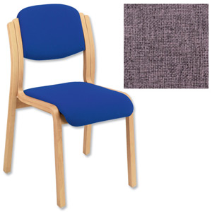 Trexus Side Chair Wood Upholstered Stackable Seat W405xD500xH480mm Pyra Perth