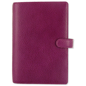 Filofax Finsbury Personal Organiser Leather Rambling Grain Personal Raspberry Ref 025305 Ident: 303A