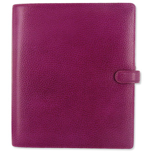 Filofax Finsbury Personal Organiser Leather Rambling Grain A5 Raspberry Ref 025371