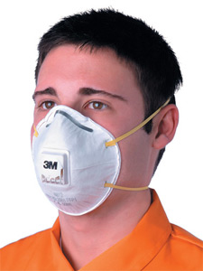 3M Respirator Valved FFP1 Classification White with Yellow Straps Ref 8812 [Pack 10] Ident: 526F