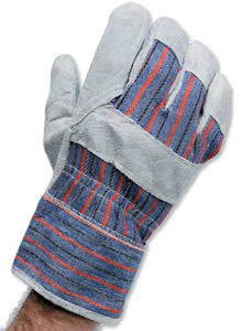 CPD Work Gloves [Pair] Rigger Style All-purpose Leather and Cotton 51mm Cuff One Size Ref VBLL17