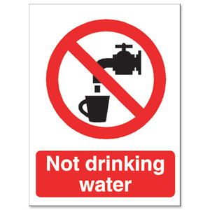 Stewart Superior Catering Sign Not Suitable for Drinking Self Adhesive Vinyl W150xH200mm Ref P093 Ident: 547D