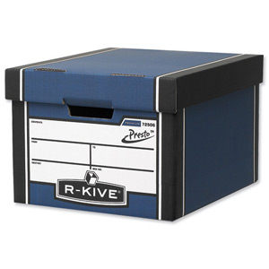 Fellowes R-Kive Premium 725 Classic Storage Box Inside W330xD381xH254mm Blue White Ref 7250603 [Pack 10] Ident: 175A